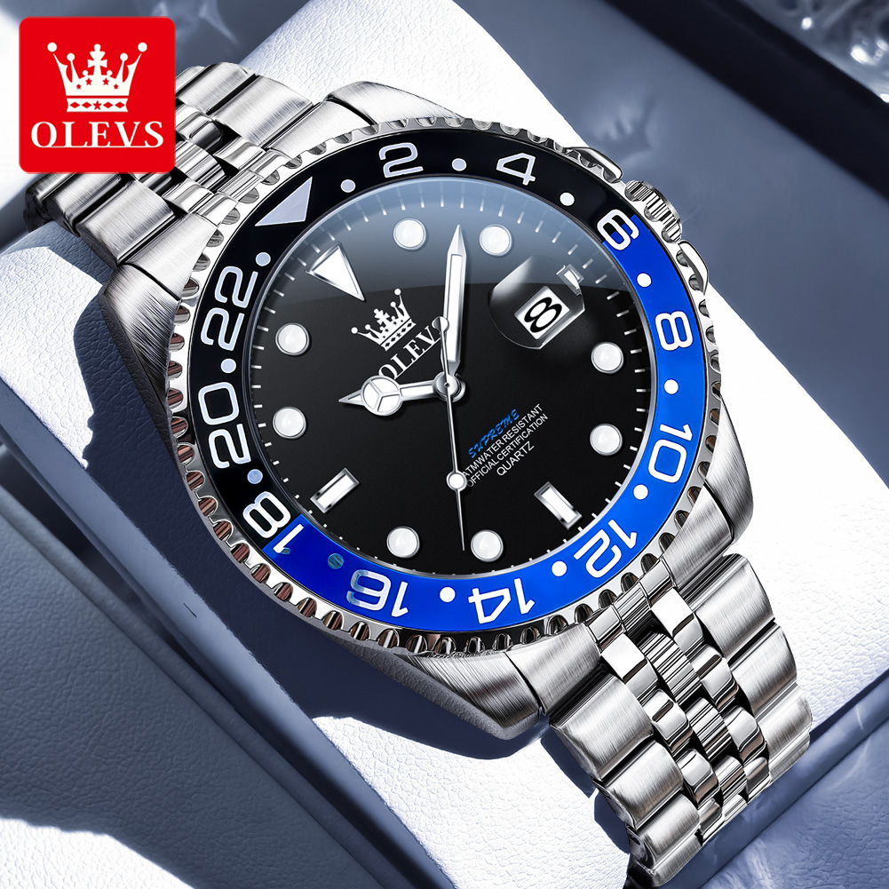 Rolex Watch Submariner - OLEVS 5657 Mens Watch Original Calendar