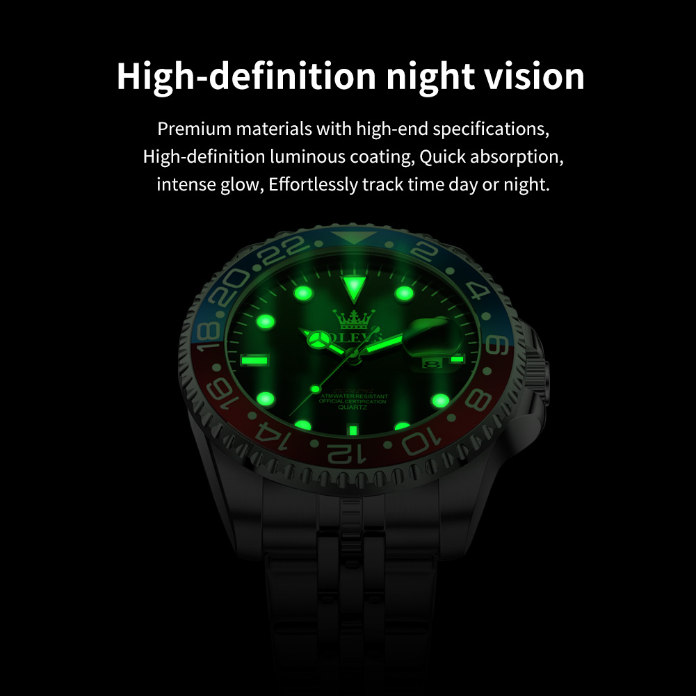 OLEVS 5657 Mens Watch Original - Rolex Watch Submariner recension och pris